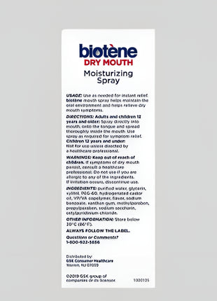 Biotene Dry Mouth and Fresh Breath Moisturizing Spray